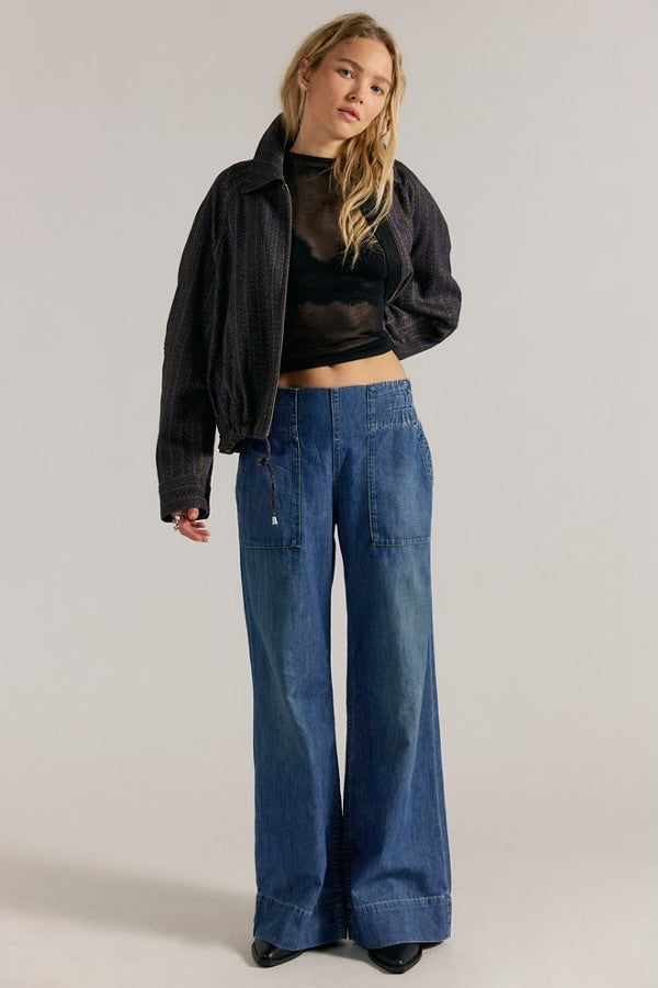 Breezy Denim Pull On Pants