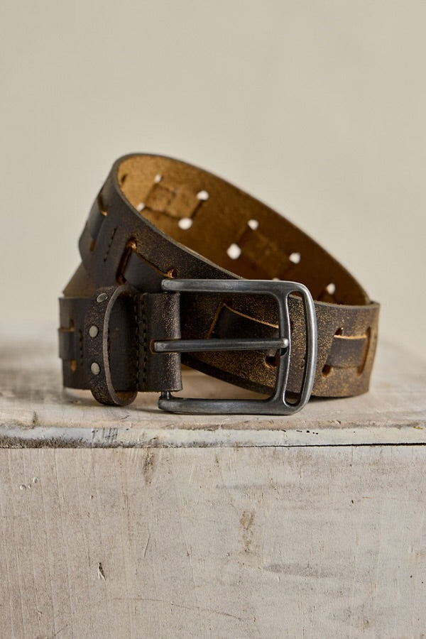 WTF Dallas Distressed Belt/ Onyx