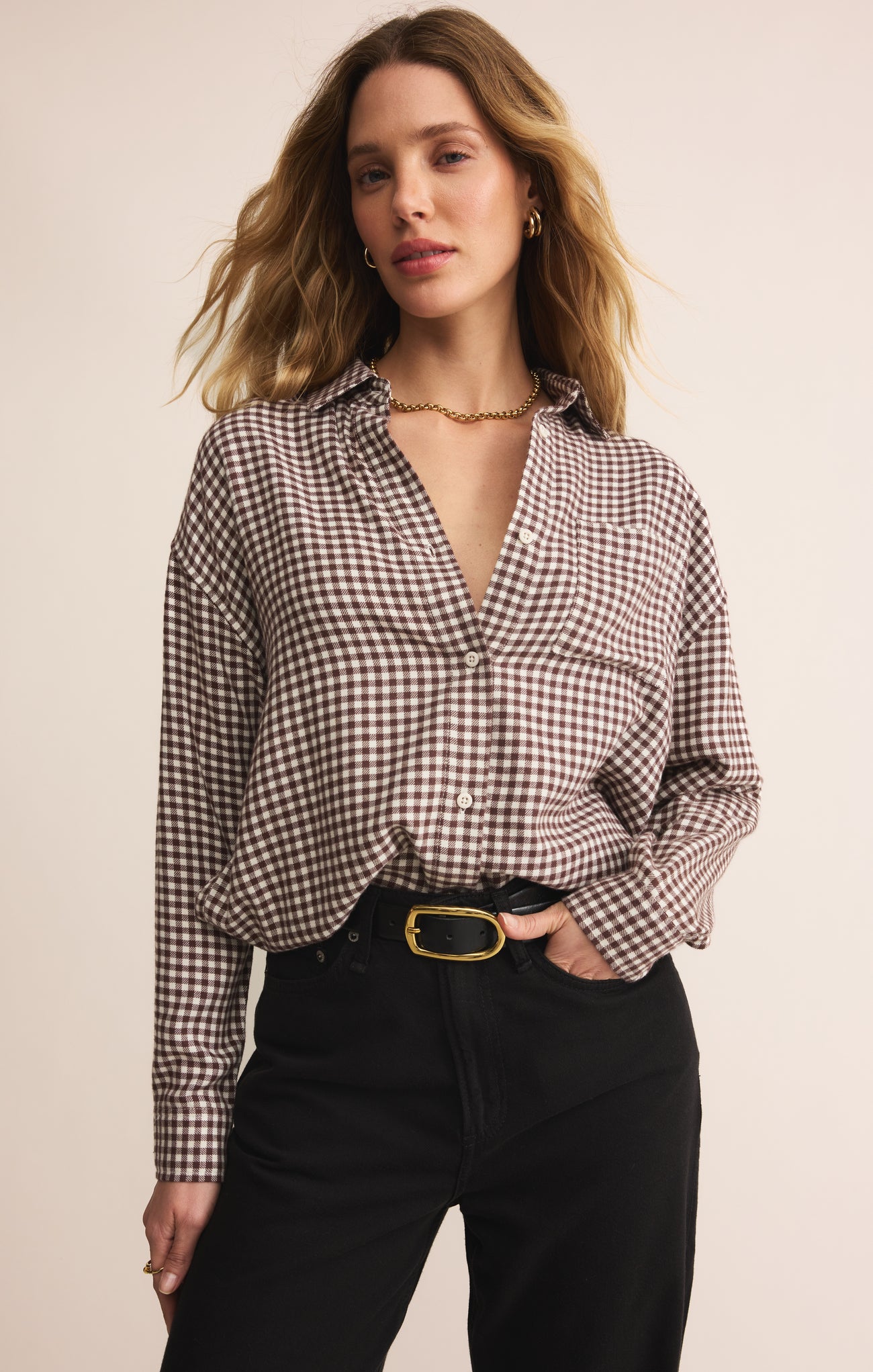 River Plaid Button Up
