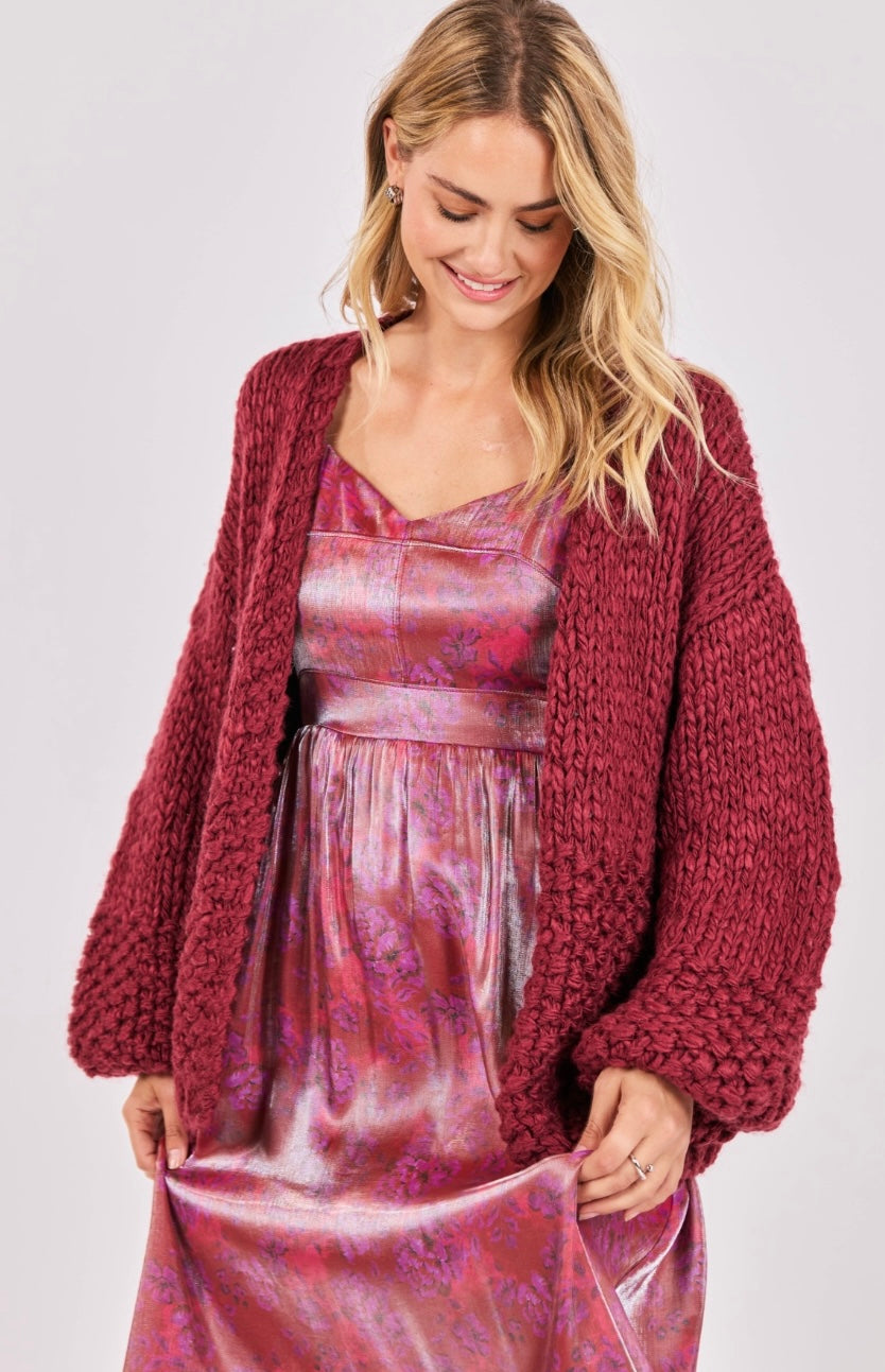 Florence Hand Knit Chunky Cardi