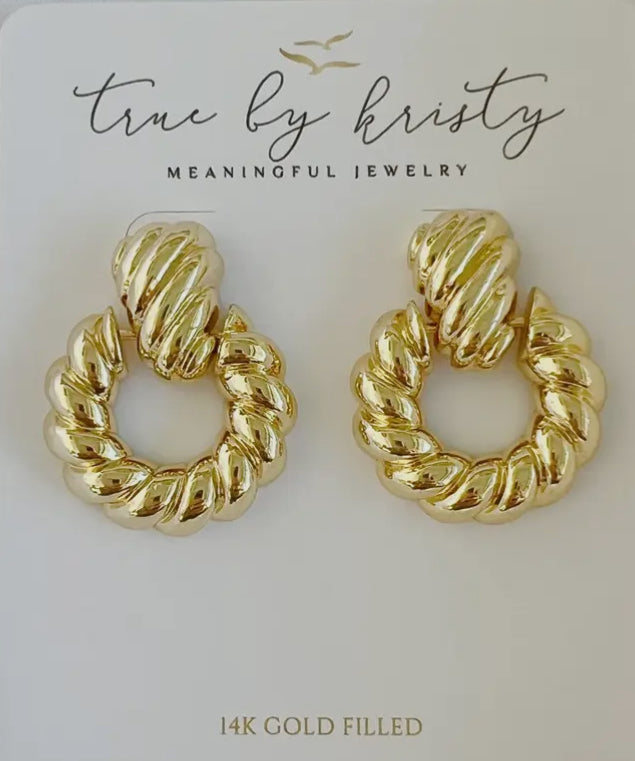 Old City Croissant Gold Filled Earrings