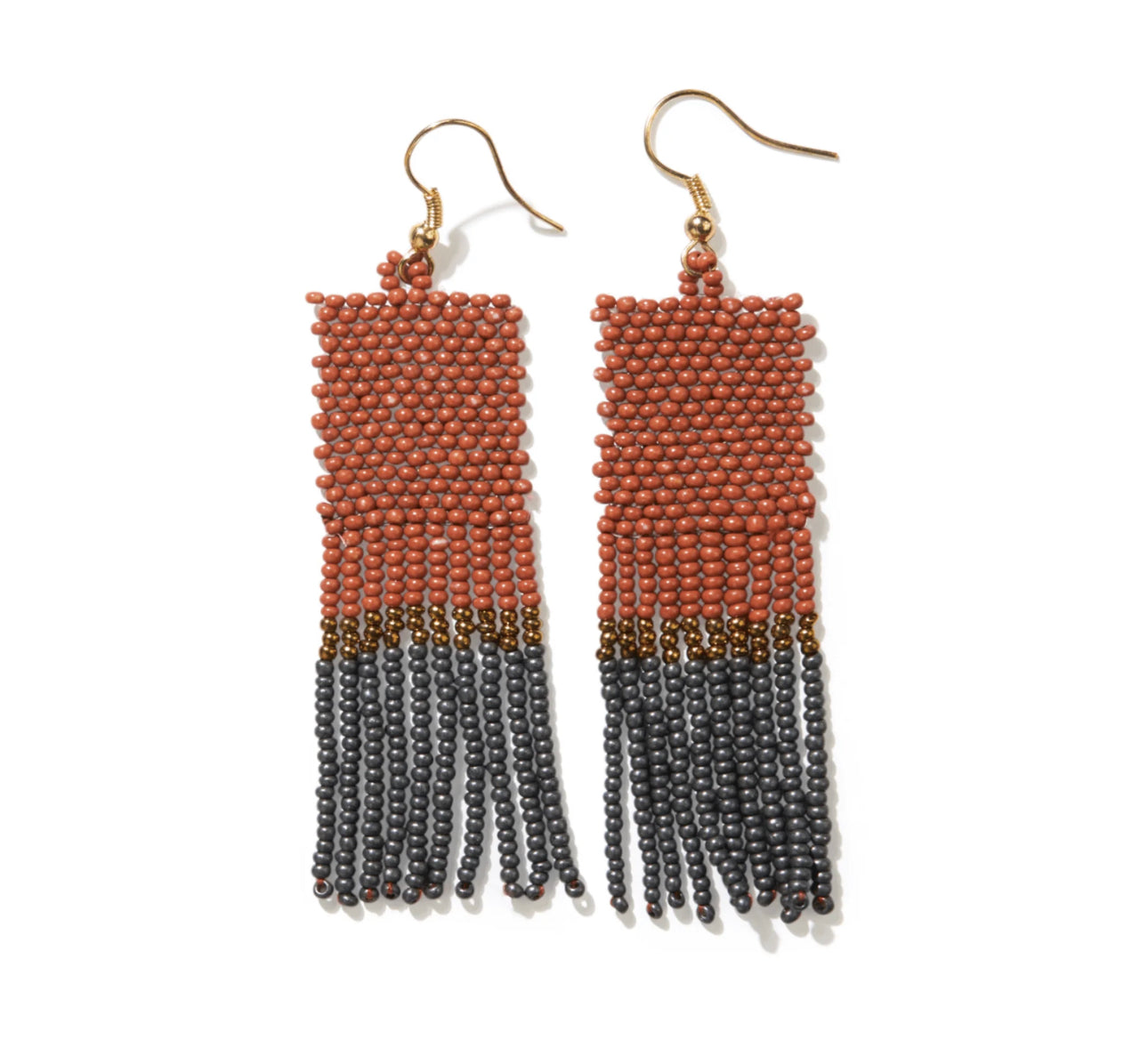 Adaline Beaded Fringe Earrings