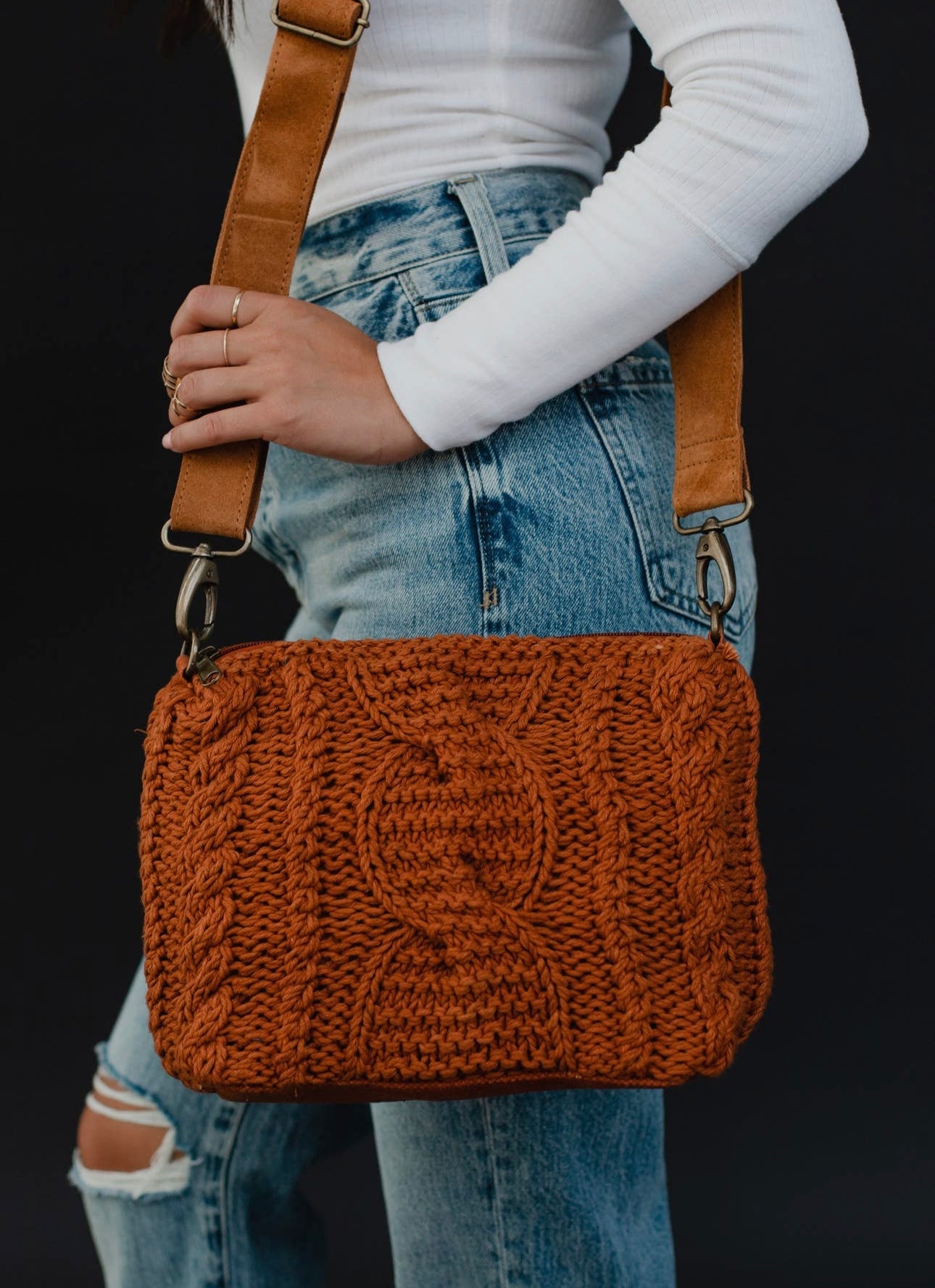 Cable Knit Crossbody