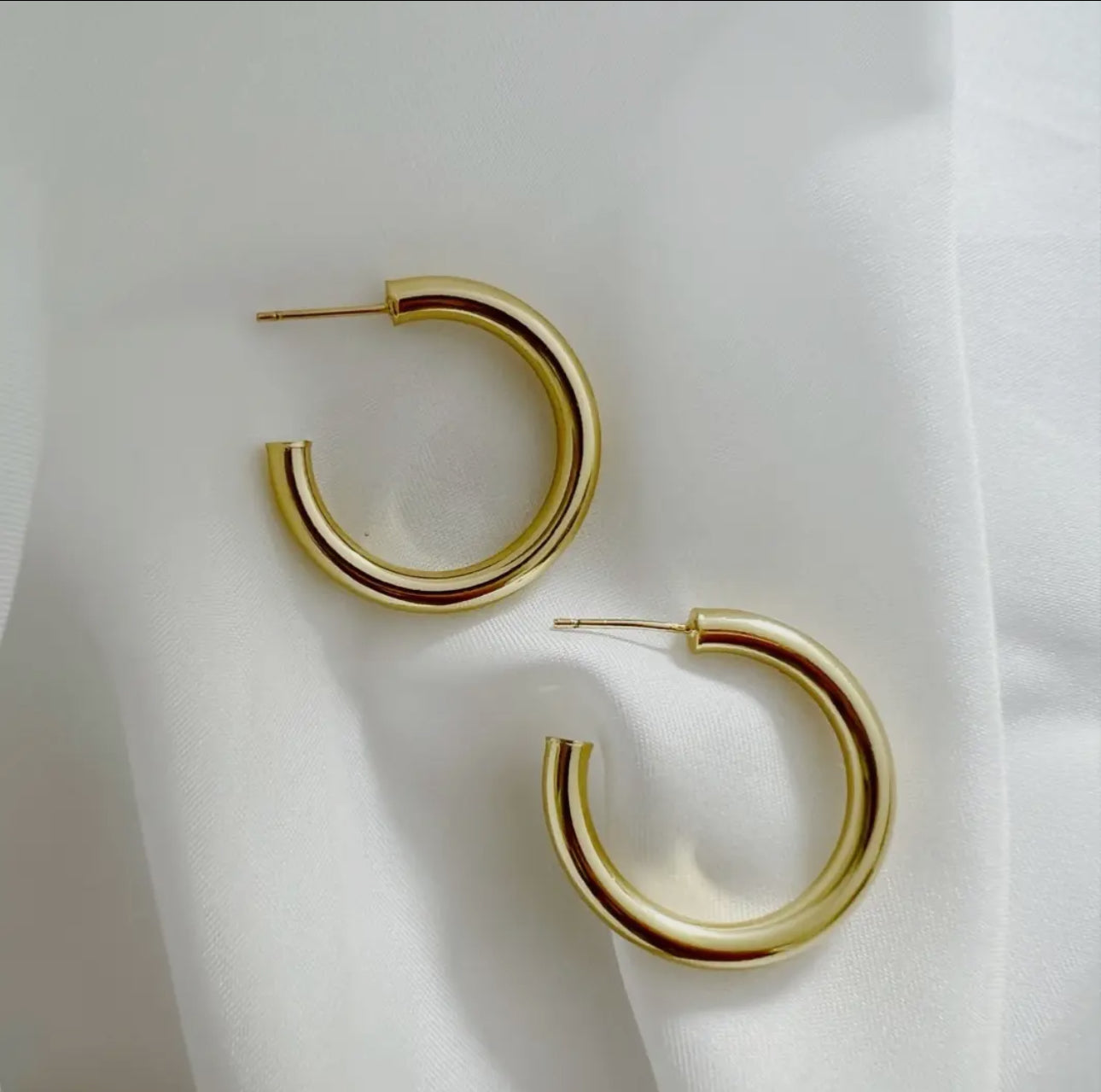 Colleen Tube Hoops Gold Filled Earrings