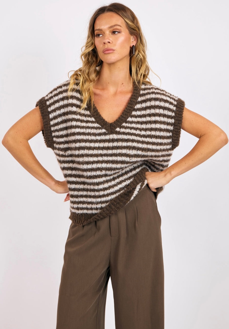 Chantal Stripe Sweater Vest