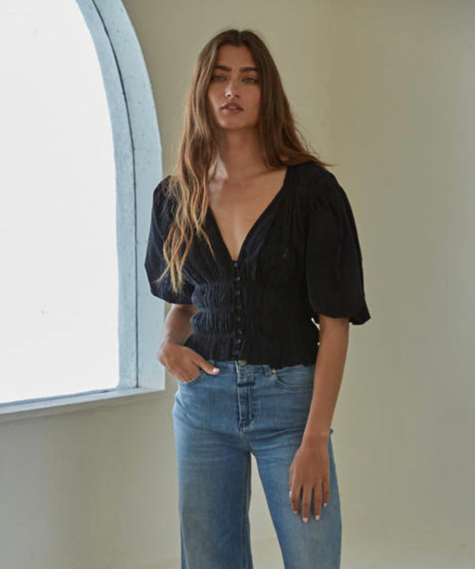 Fade Into Smocked Top