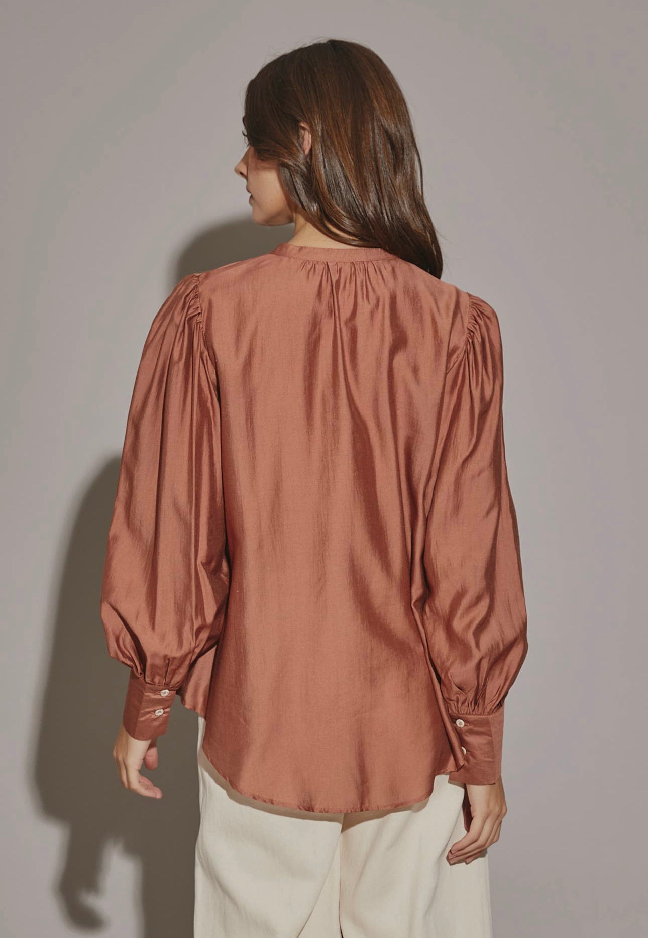 Puff Sleeve Cuff Shirt