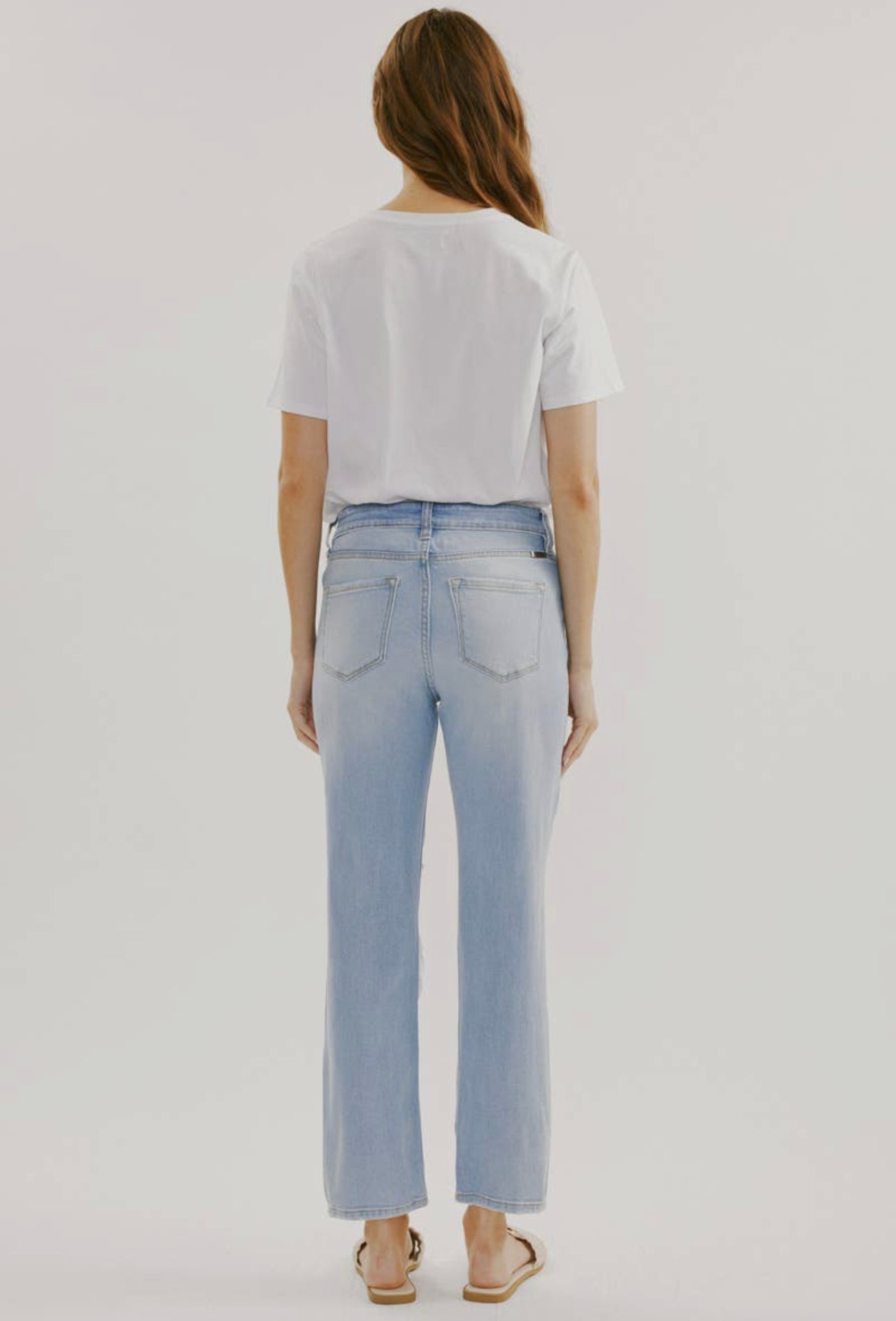 High Rise Slim Straight Jeans