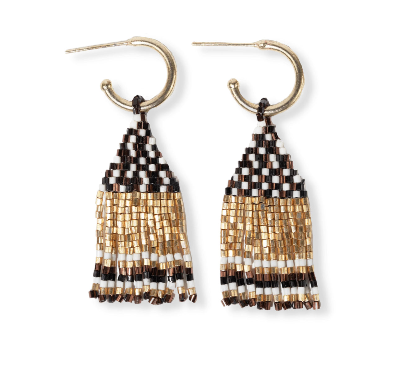 Leta Mini Gold Beaded Hoops