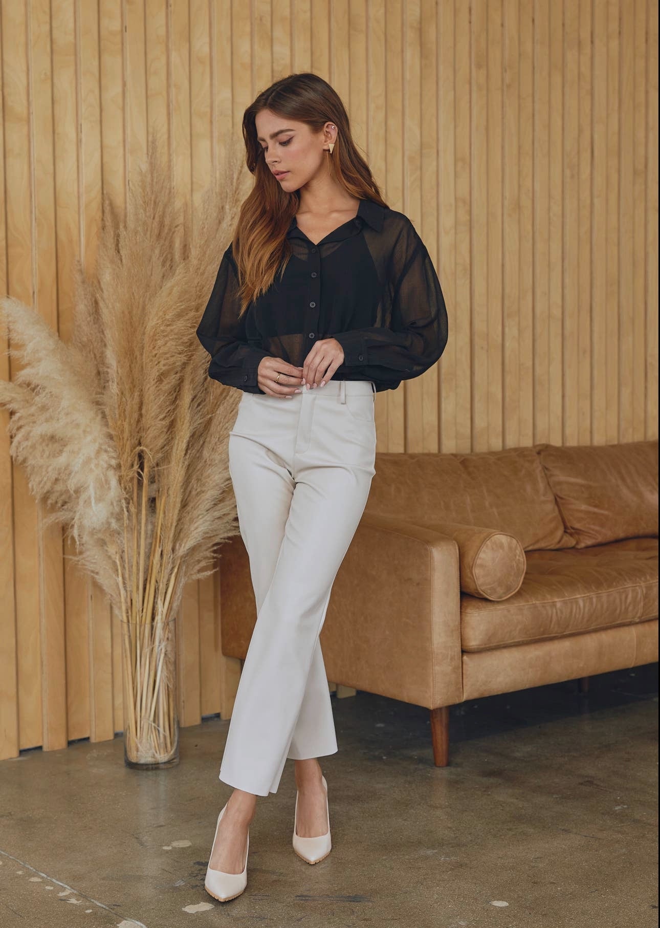 Pintuck Ankle Pants