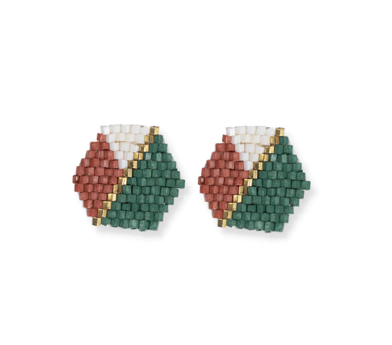 Casey Hexagon Post Earrings