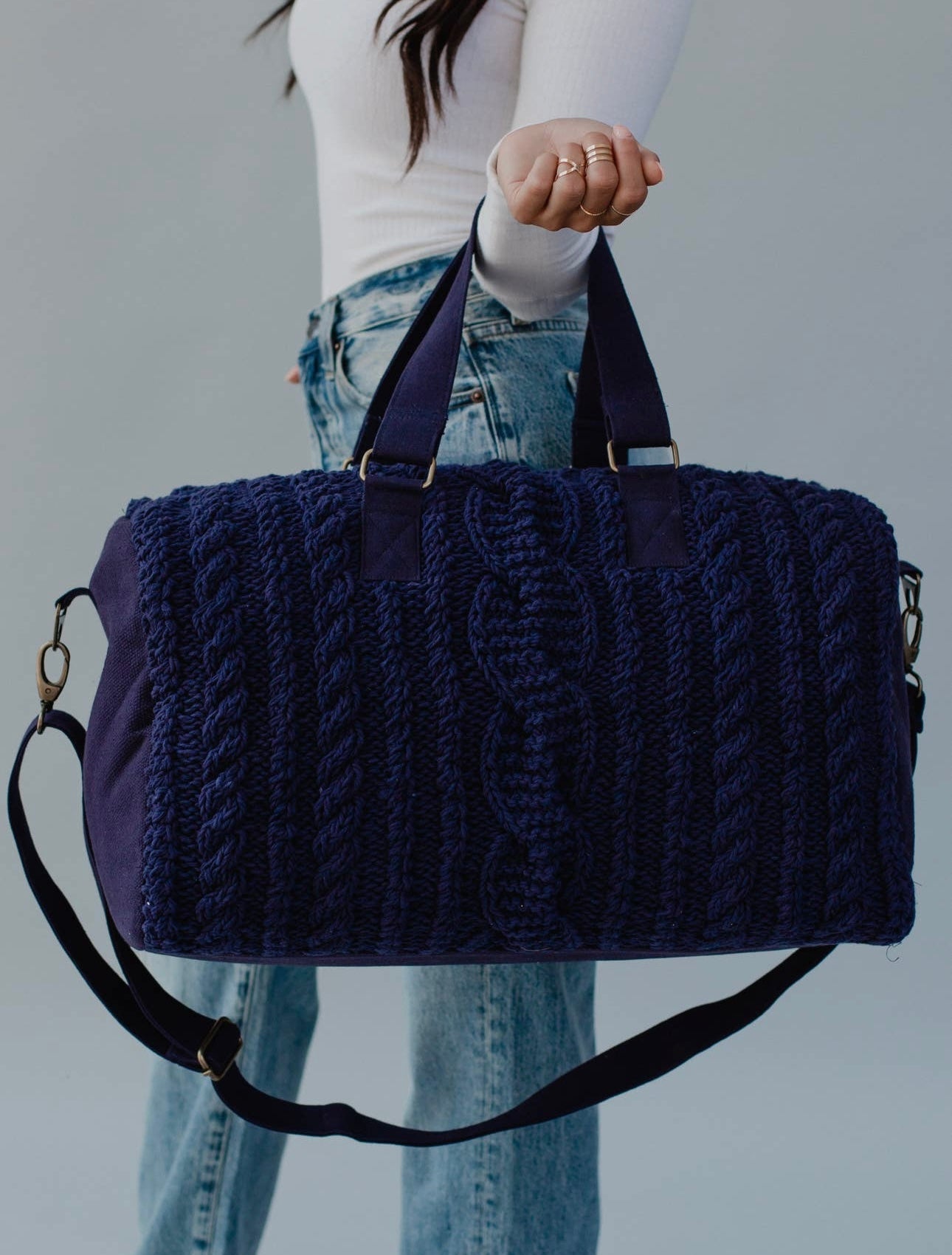 Cable Knit Duffle