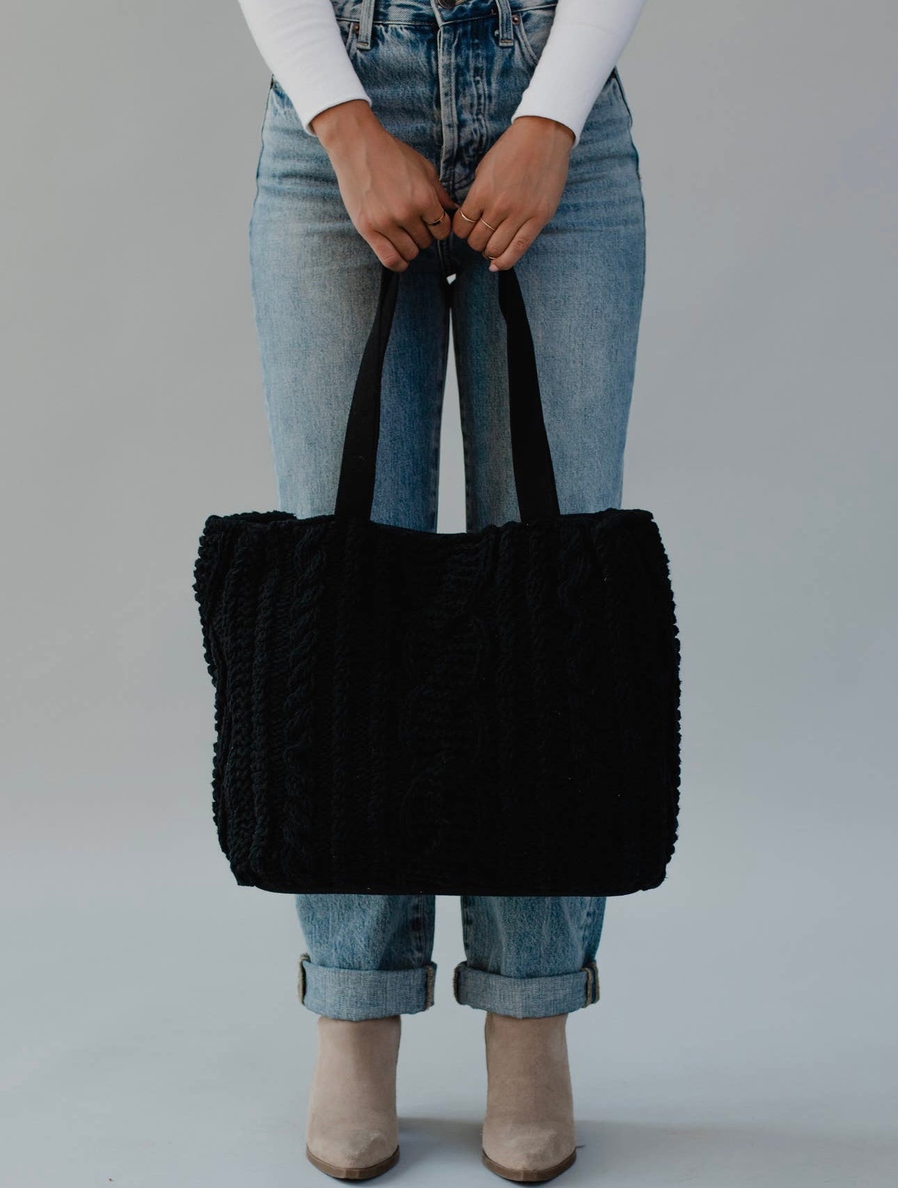 Cable Knit Tote