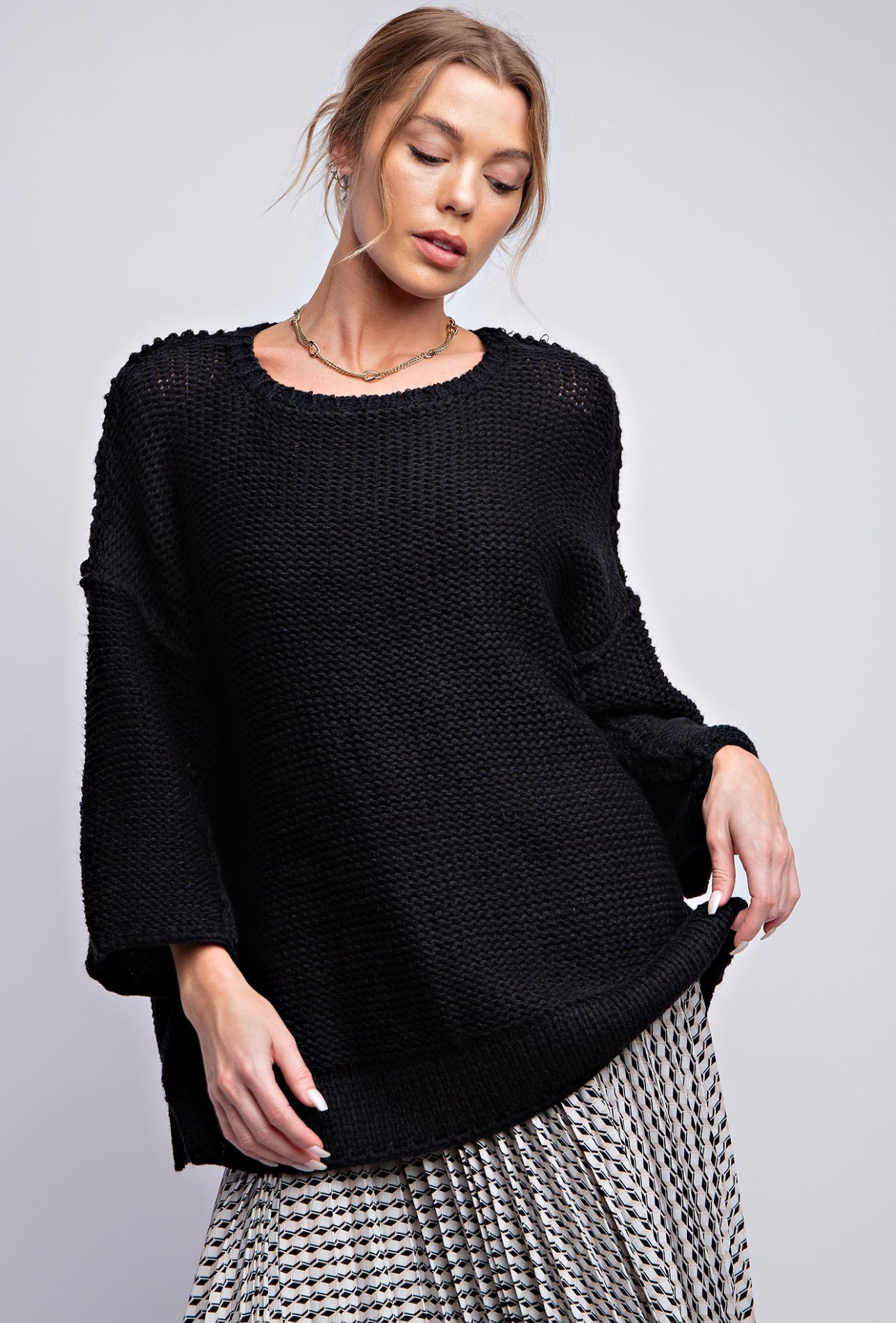 Dolman Knitted Boxy Sweater