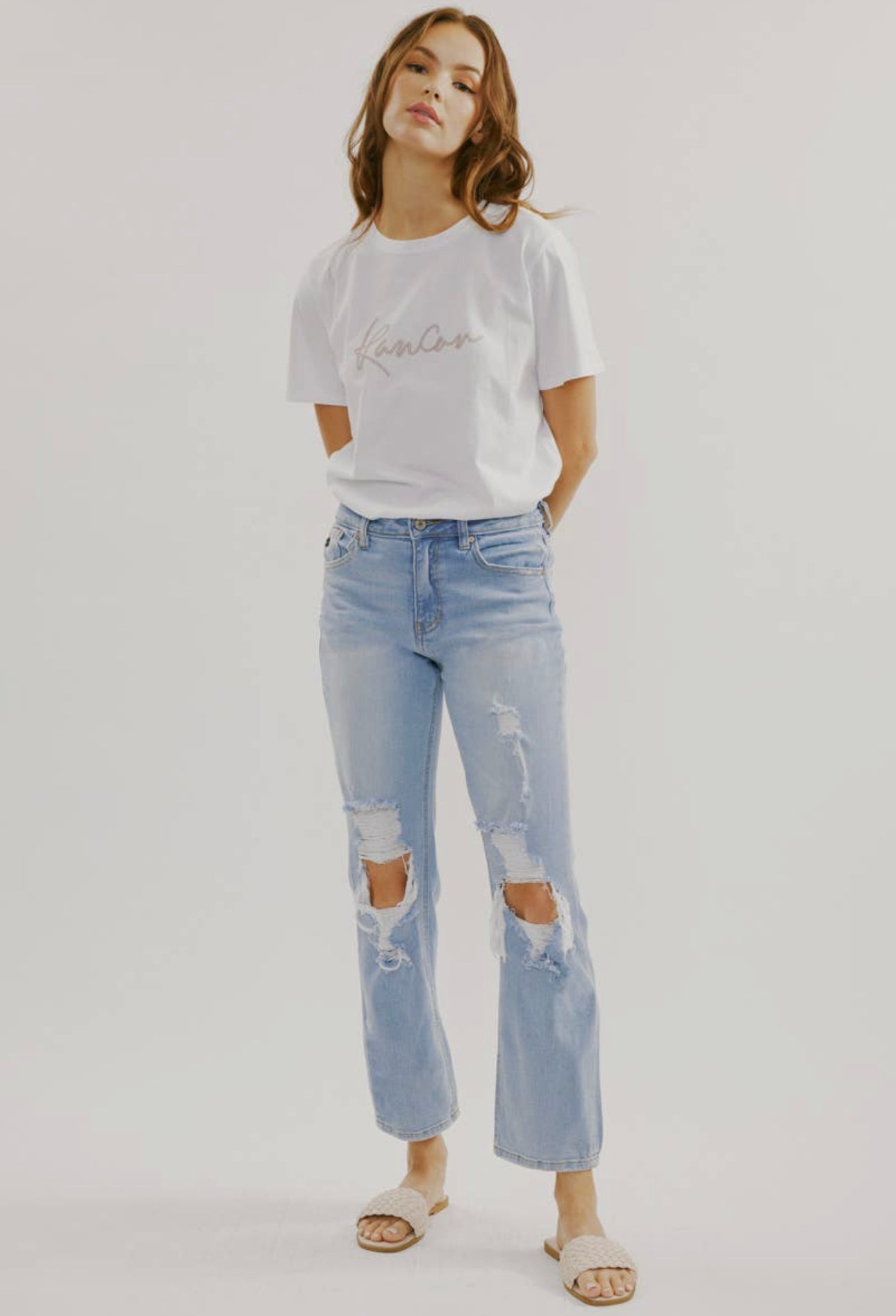 High Rise Slim Straight Jeans