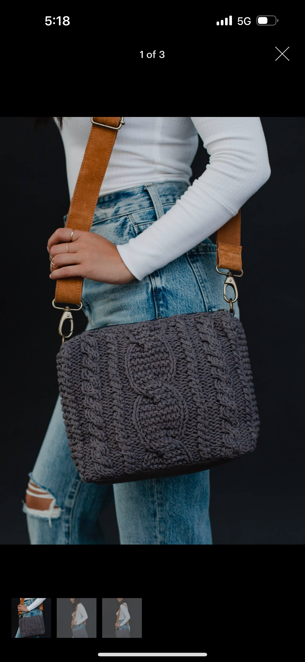 Cable Knit Crossbody