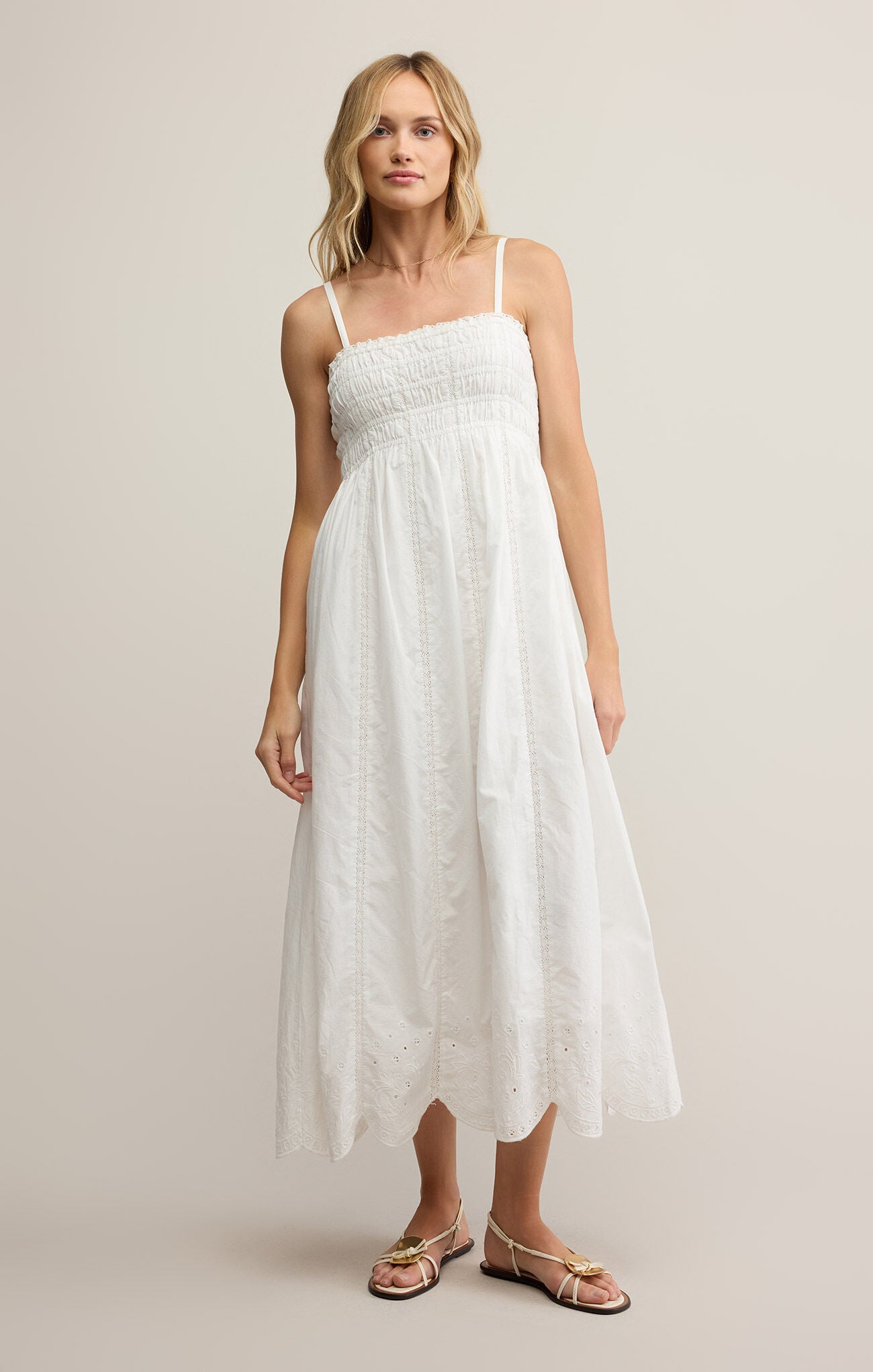 Dani Embroidered Midi Dress