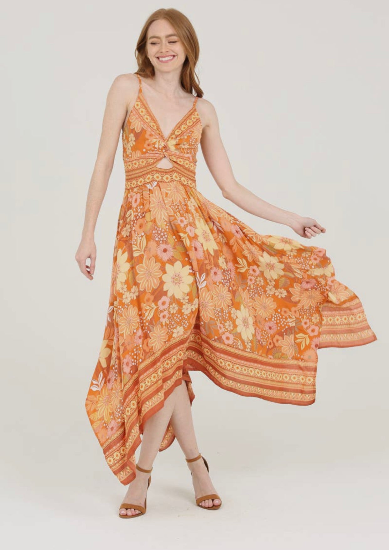 Floral Handkerchief Dress