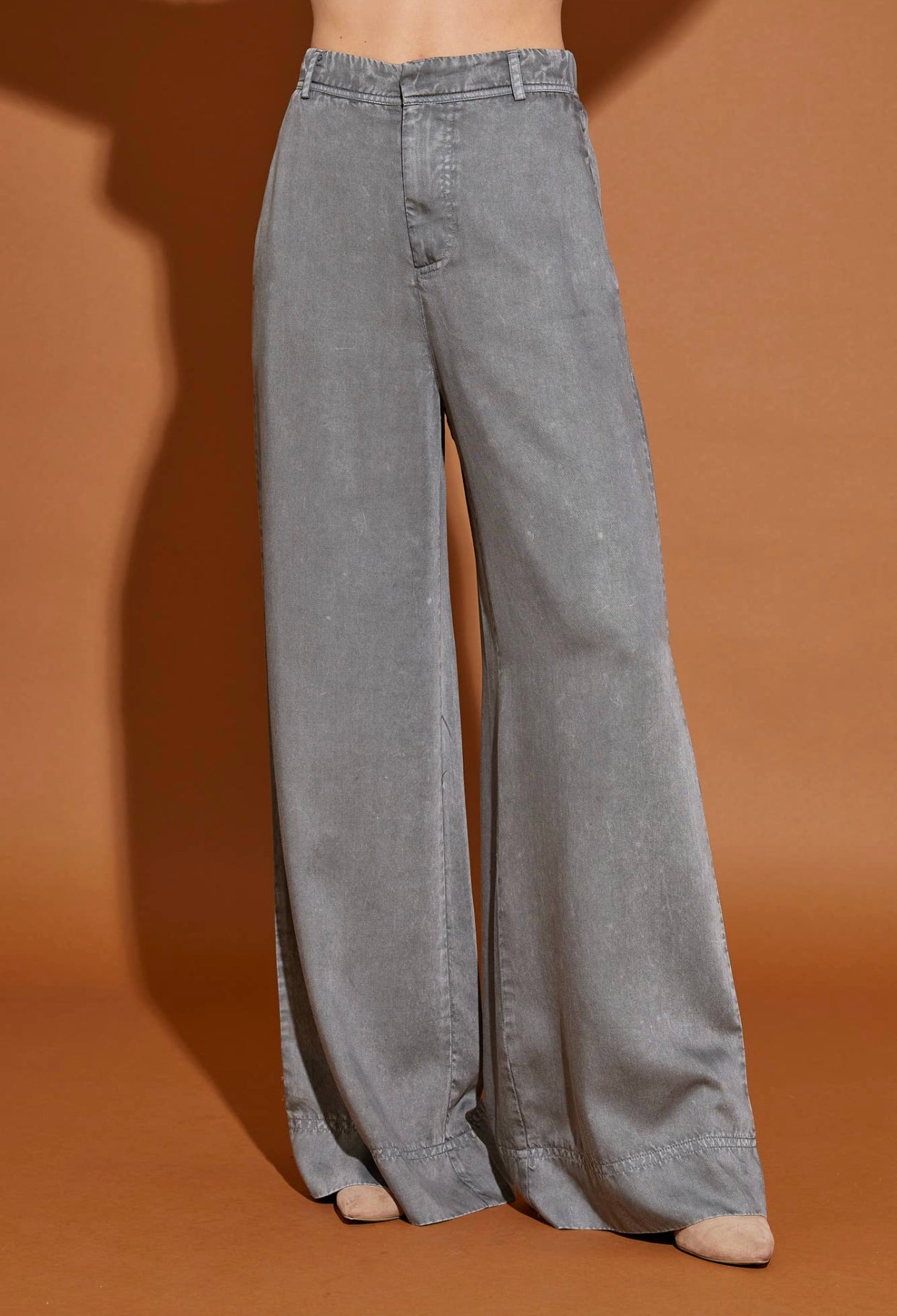 Elastic High Waisted Pants