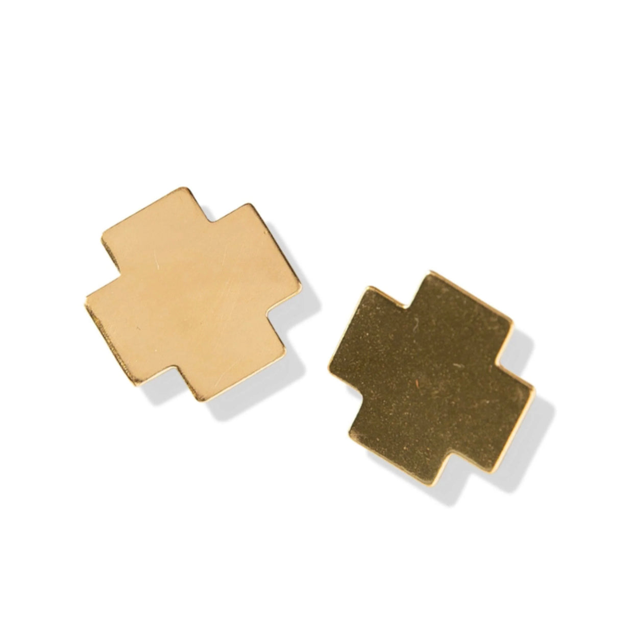 Cross Gold Earrings