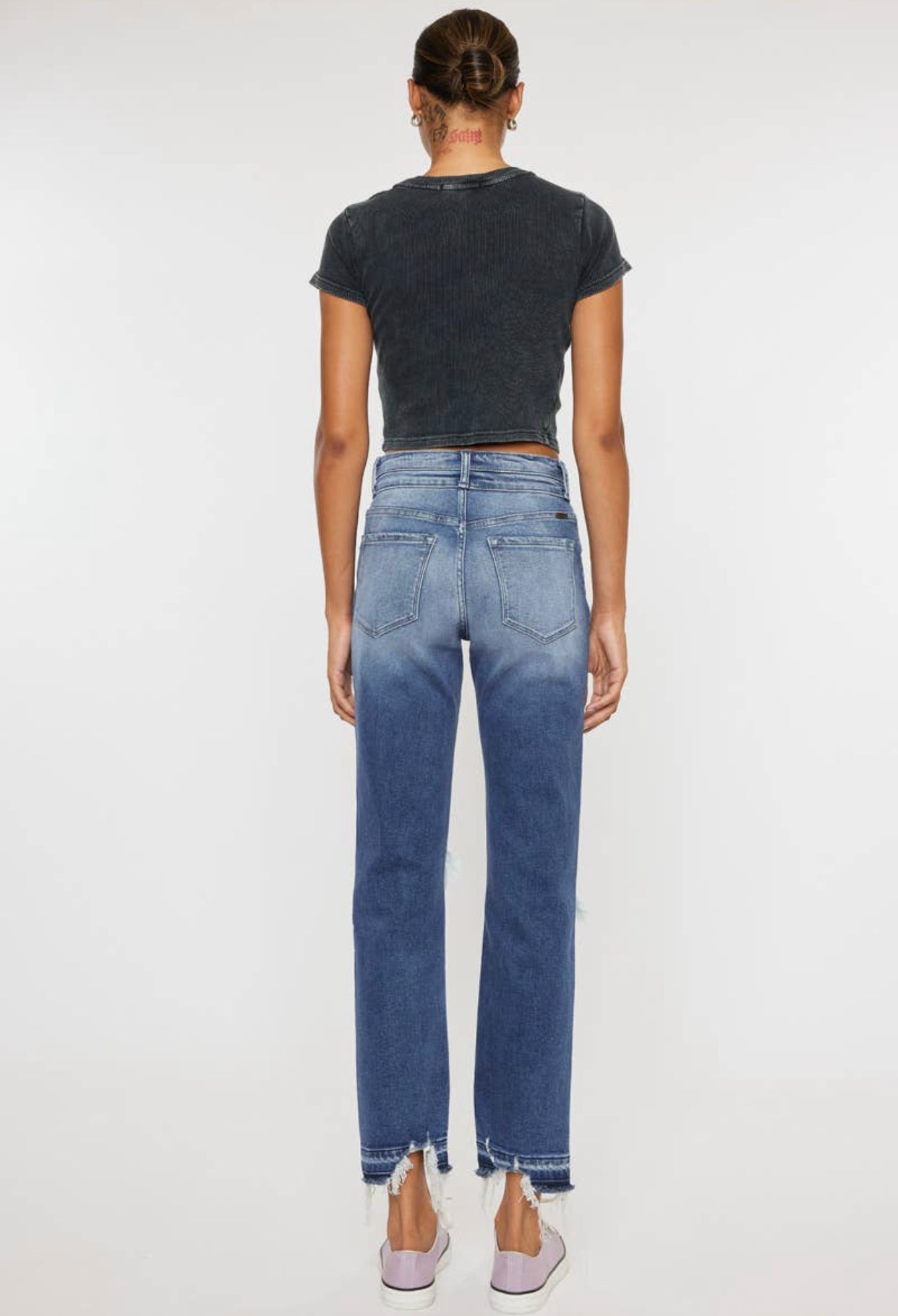 High Rise Slim Straight Jeans