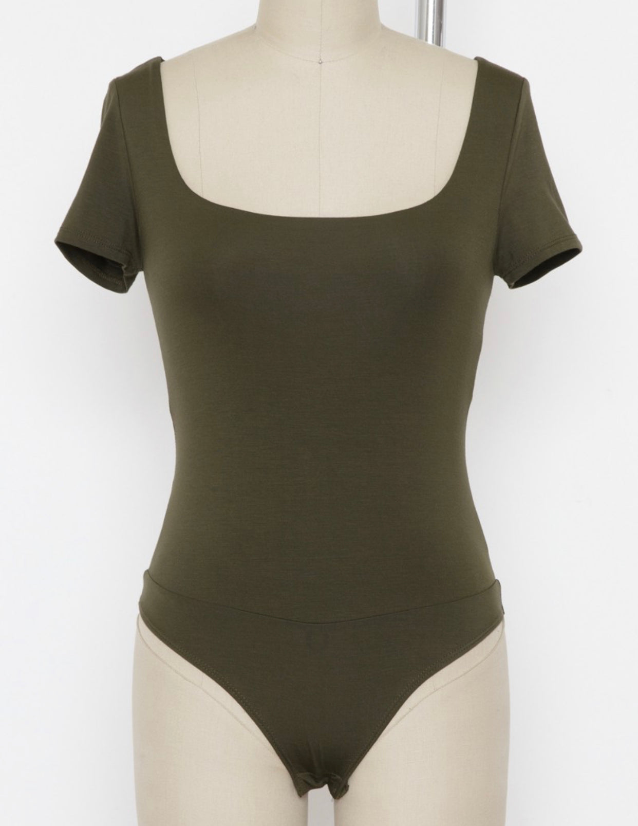 Square Neck Cap Sleeve Bodysuit