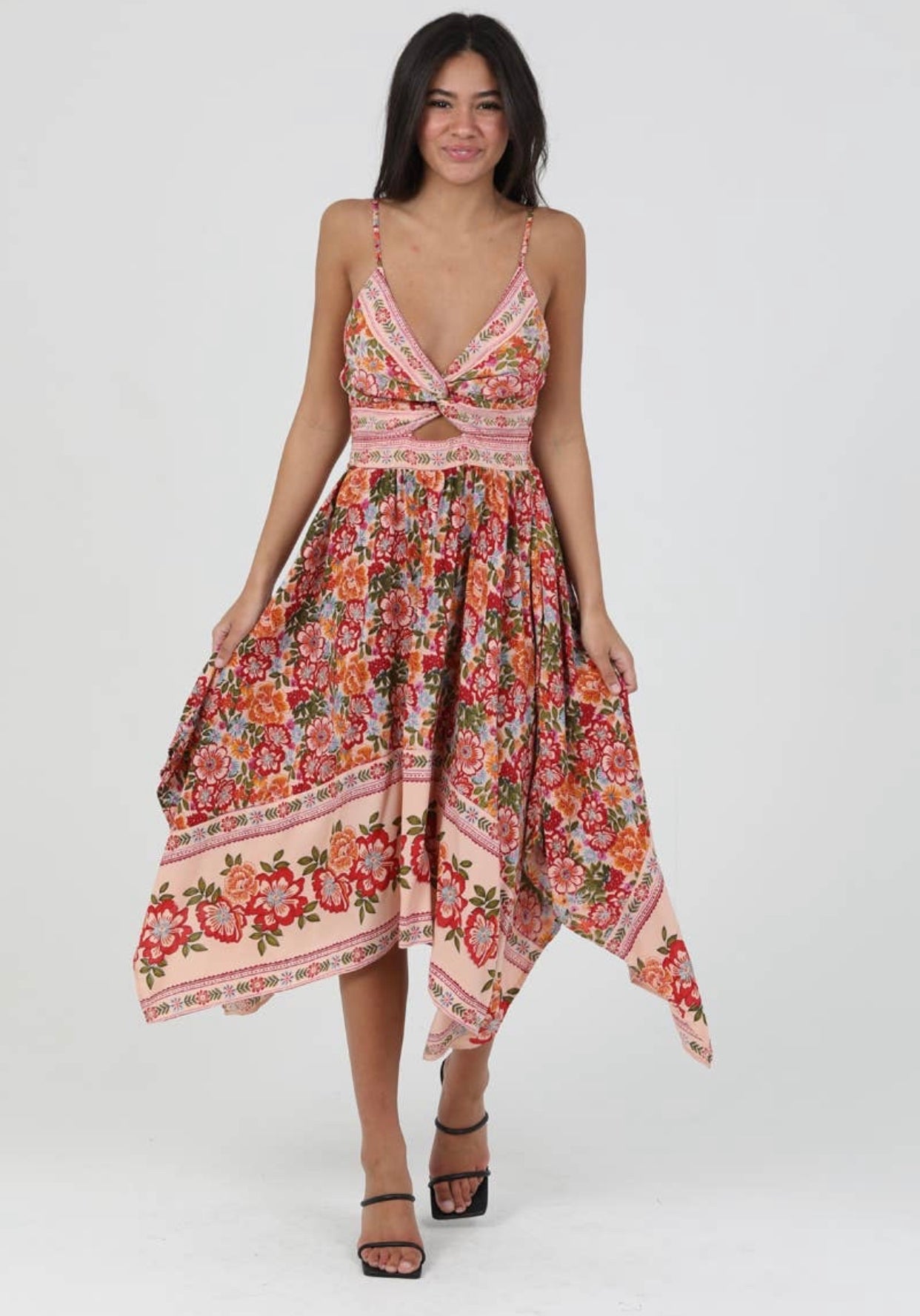 Floral Handkerchief Dress