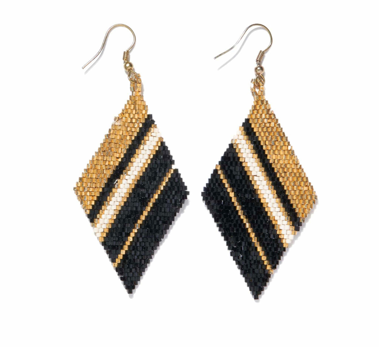 Frida Diamond Shaped Beaded Earrings