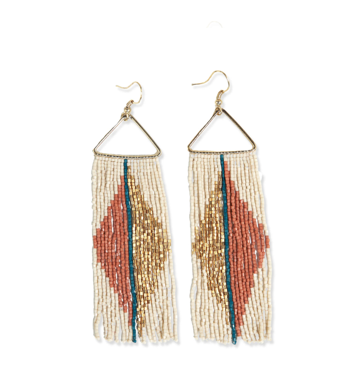 Split Diamond Fringe Earrings