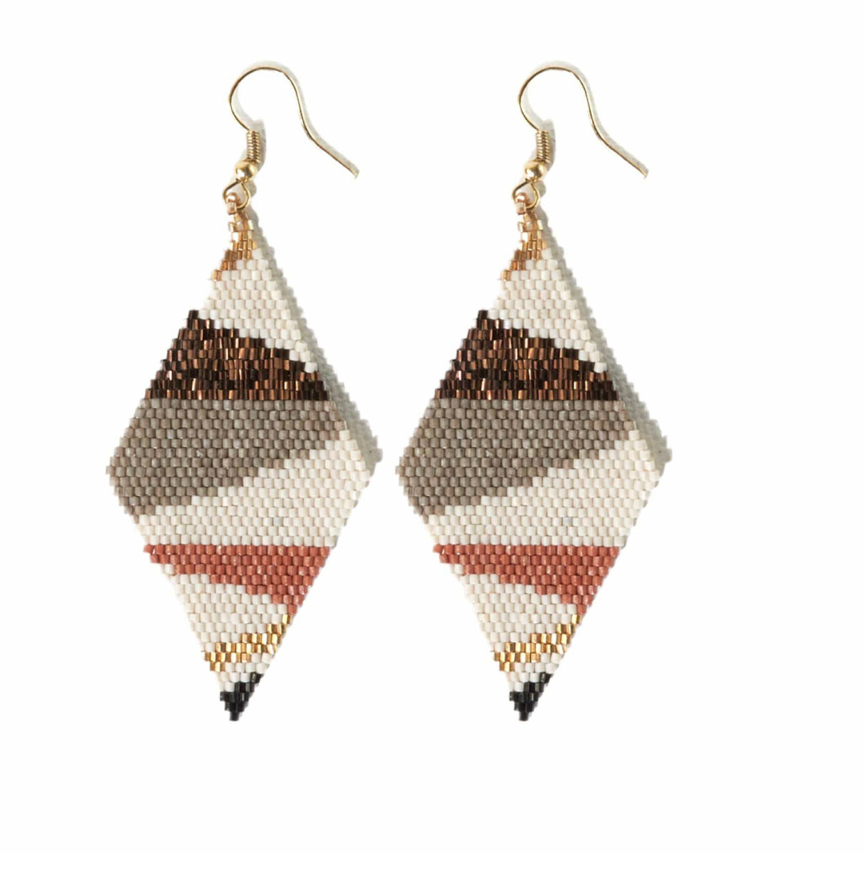Frida Diamond Shaped Beaded Earrings