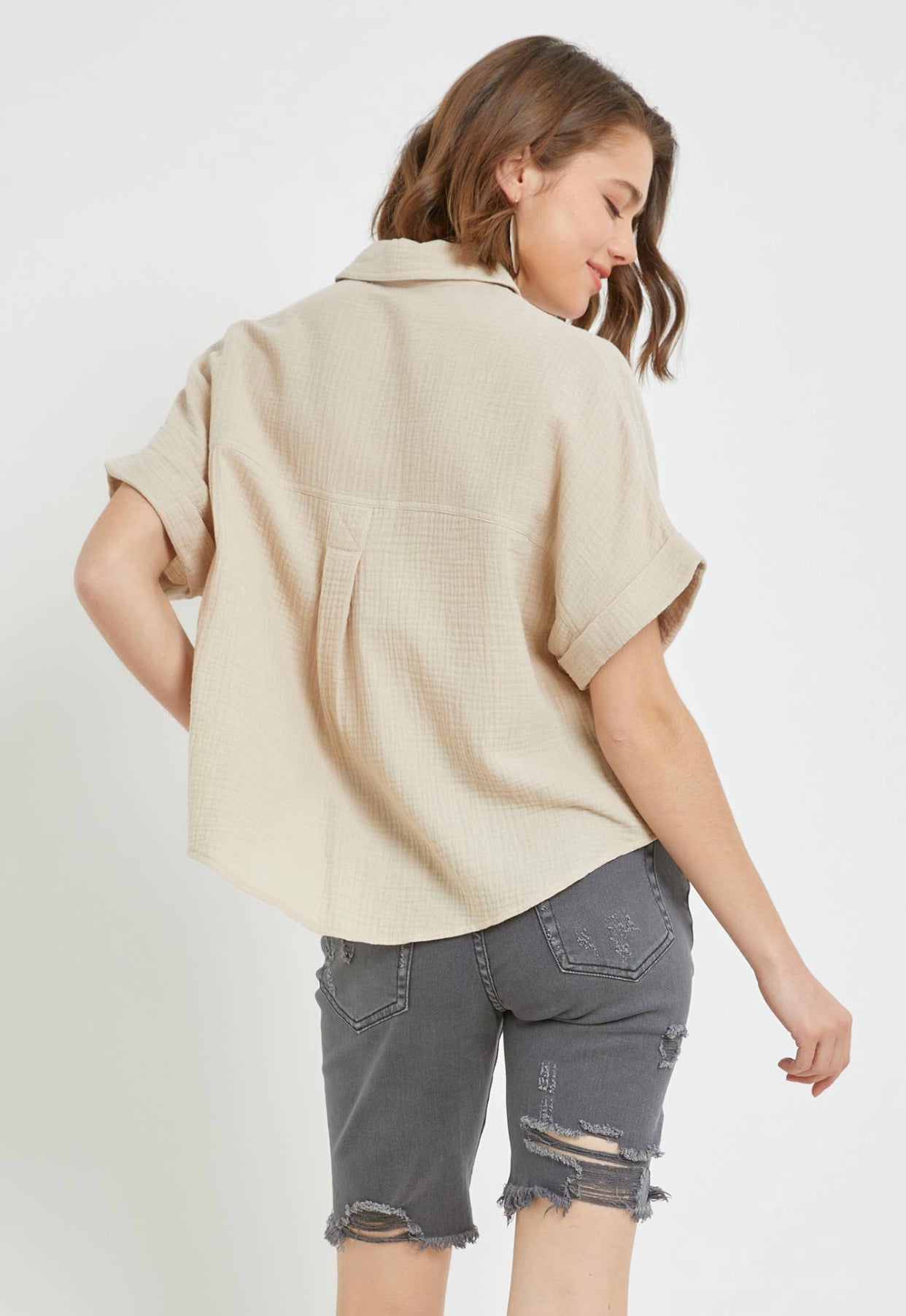 Loose Fit Gauze Shirt