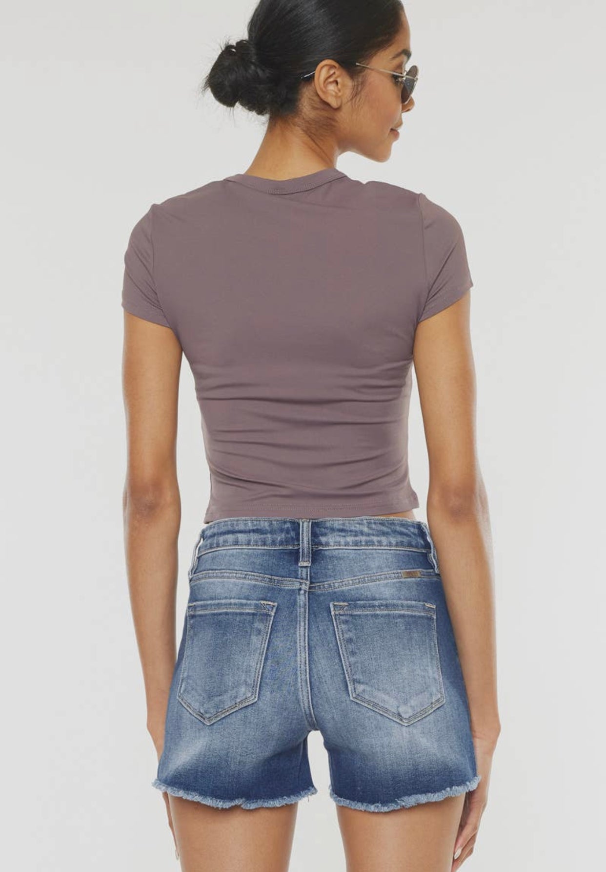 High Rise Dark Wash Shorts