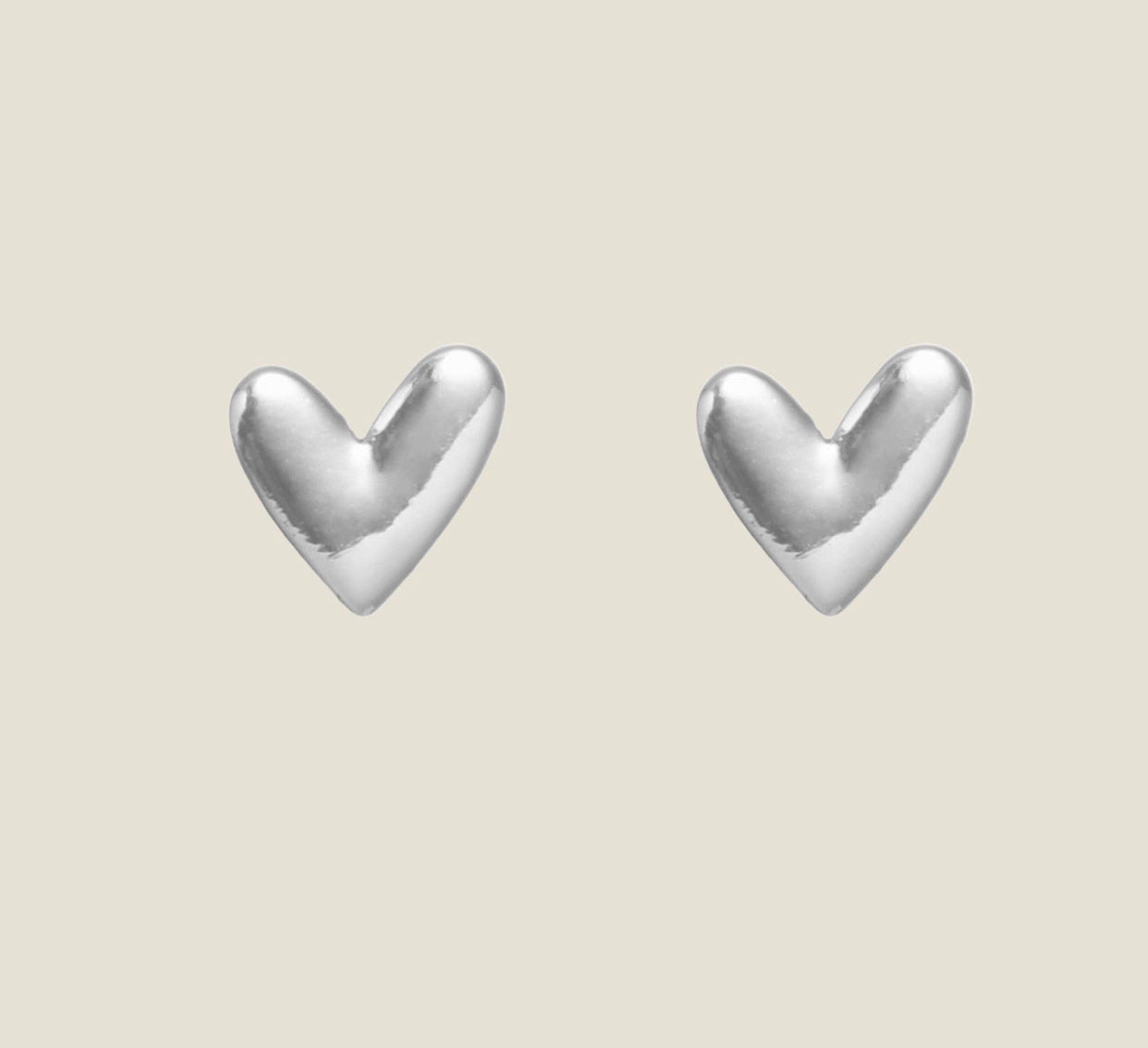 Silver Sweetheart Studs