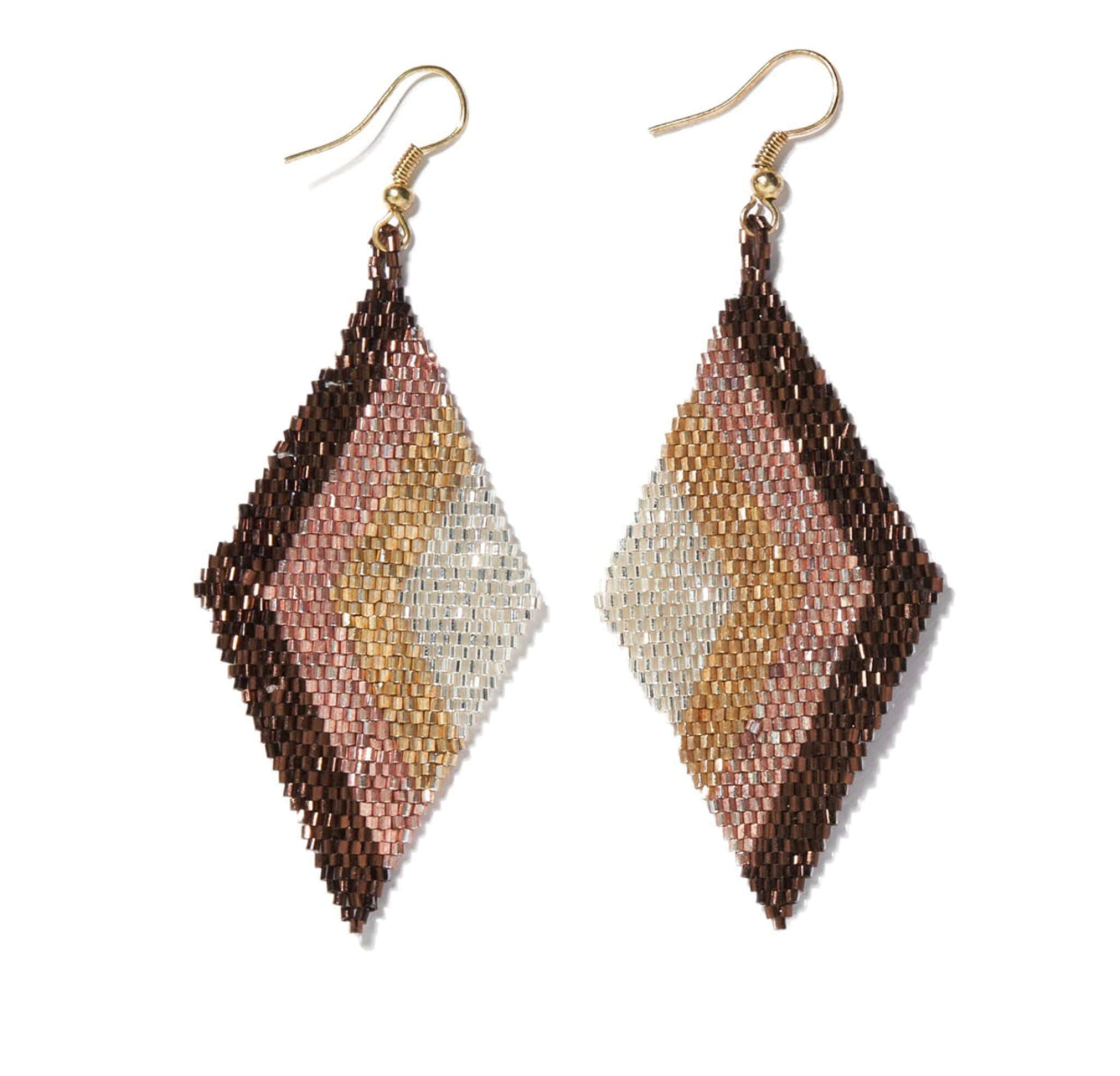 Frida Diamond Shaped Beaded Earrings