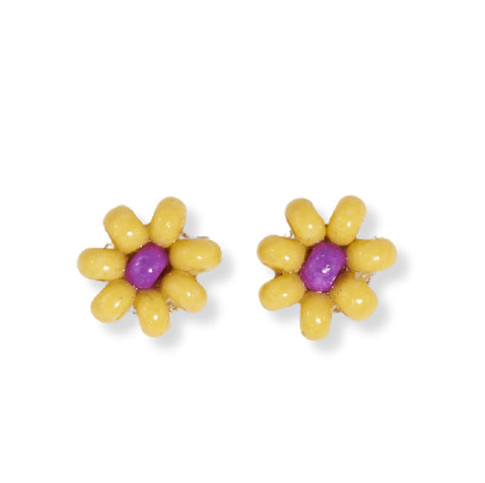 Two Tone Floral Studs