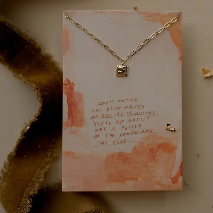 Canvas + Clay Necklace