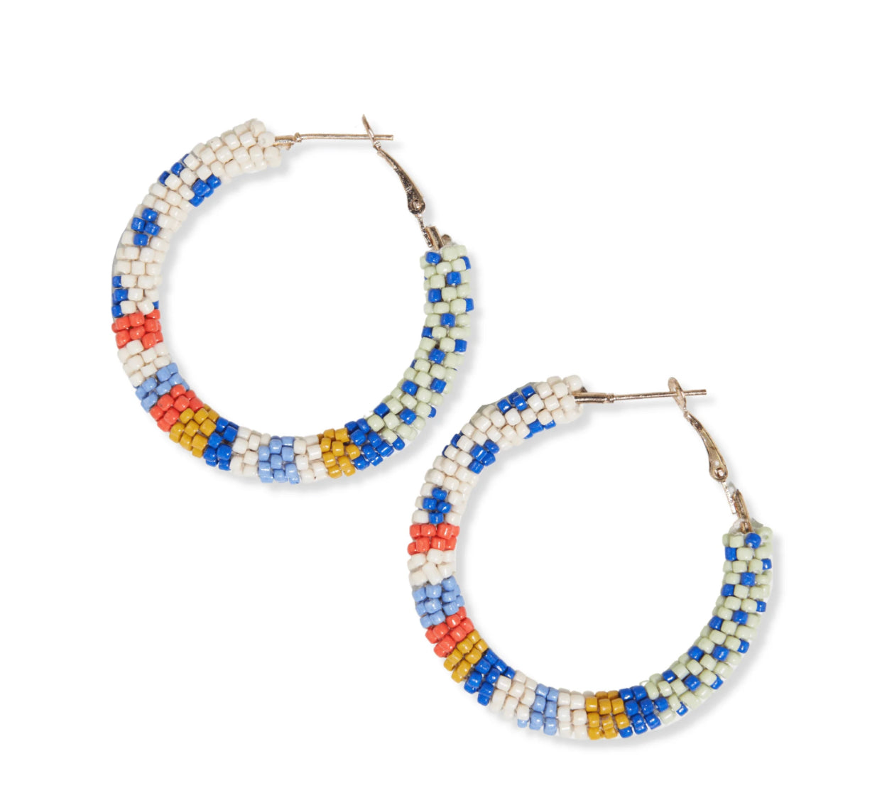 Beaded Rope Hoop Earrings