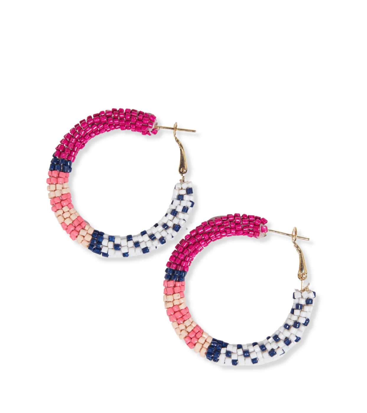 Beaded Rope Hoop Earrings