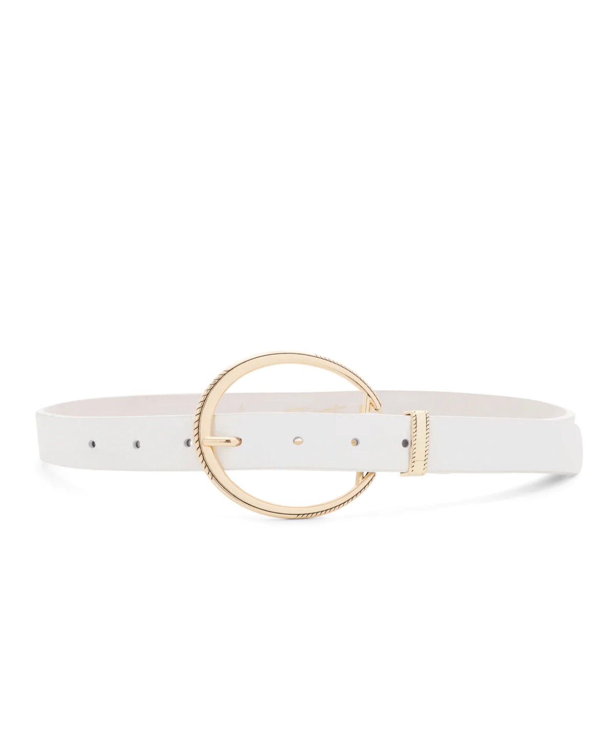 Portifino White Leather Belt