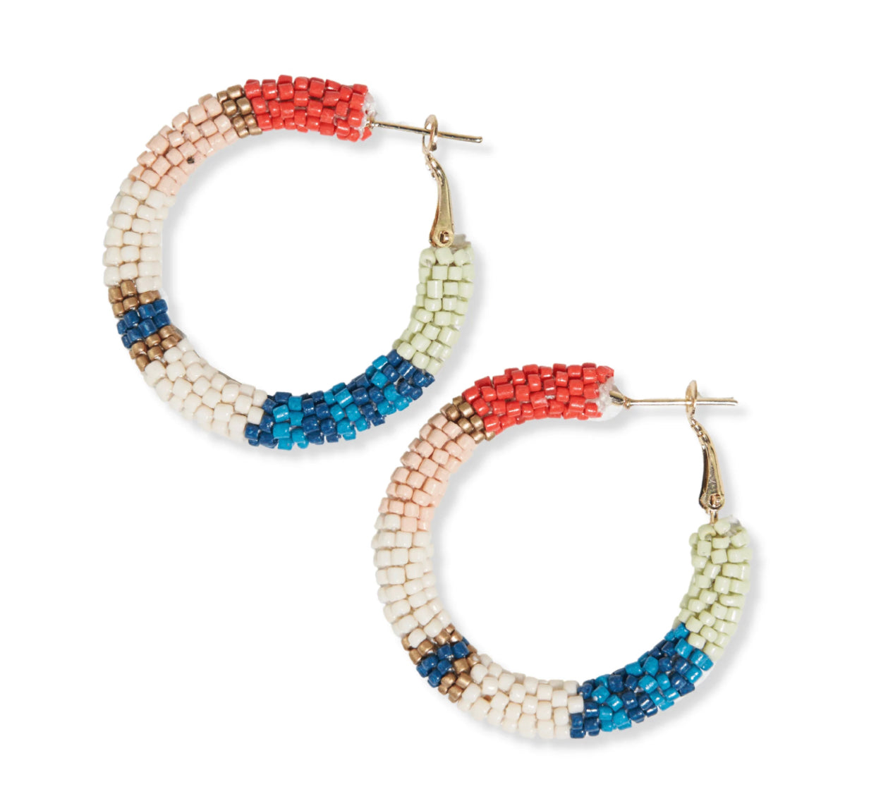 Beaded Rope Hoop Earrings