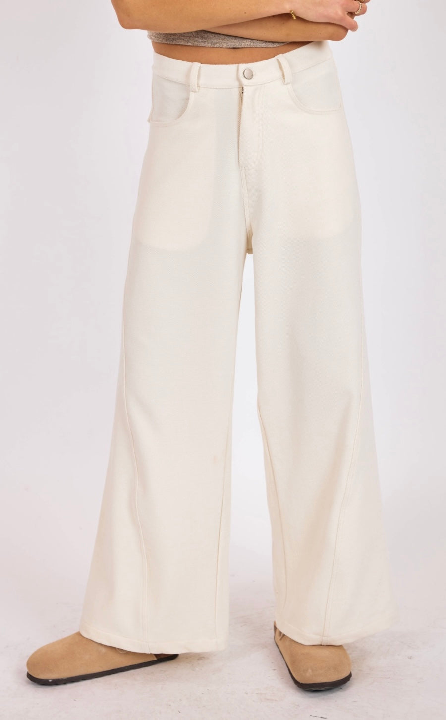 Royal Seamed Wideleg Pants