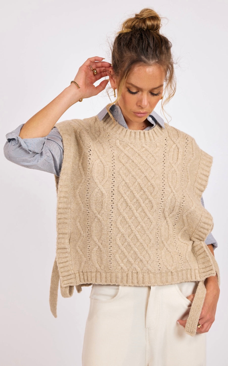 Jovie Side Tie Sweater Vest