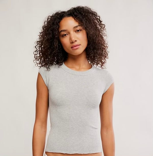 So Soft Seamless Baby Tee/ Heather Grey