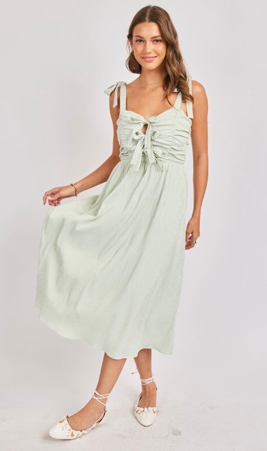 See Me Bow Midi Dress