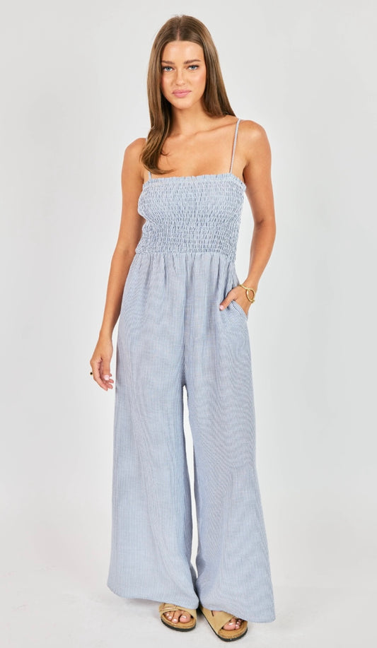 Garden Sun Smocked Jumpsuit