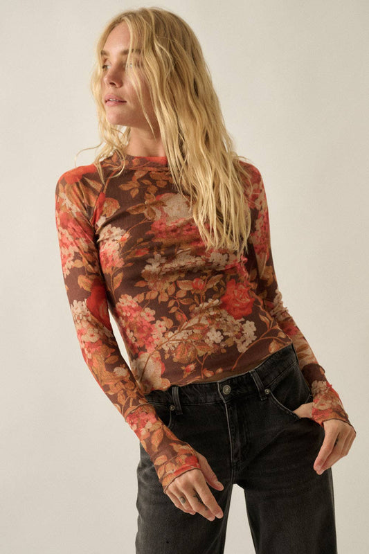 #18 Chocolate Mock Neck