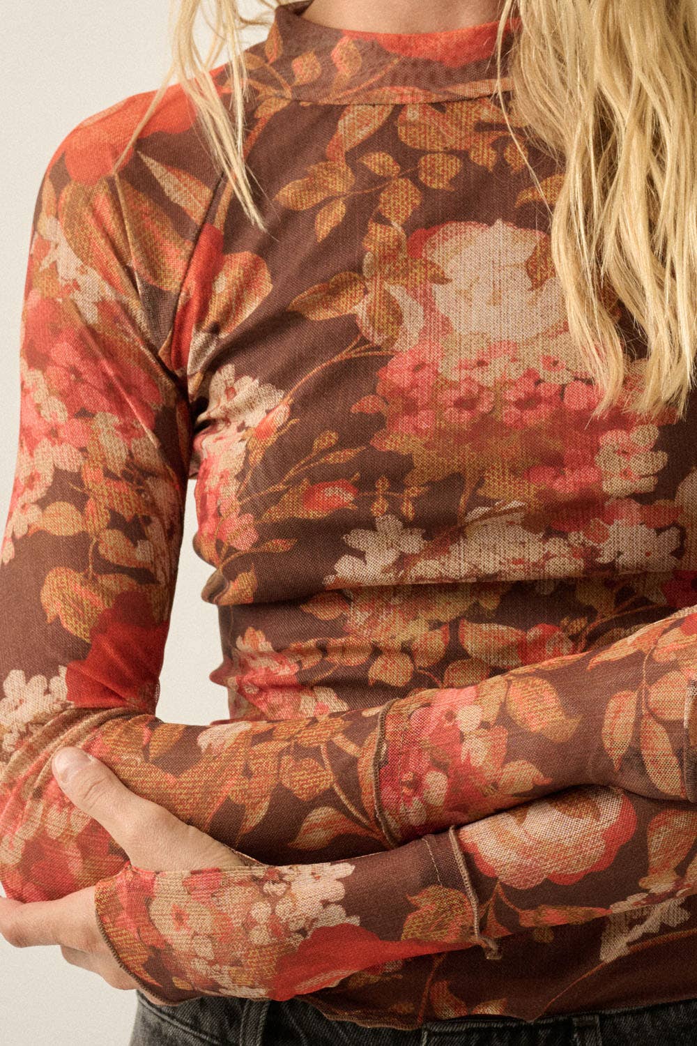 #18 Chocolate Mock Neck