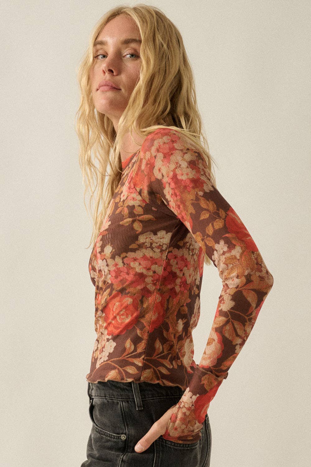 #18 Chocolate Mock Neck