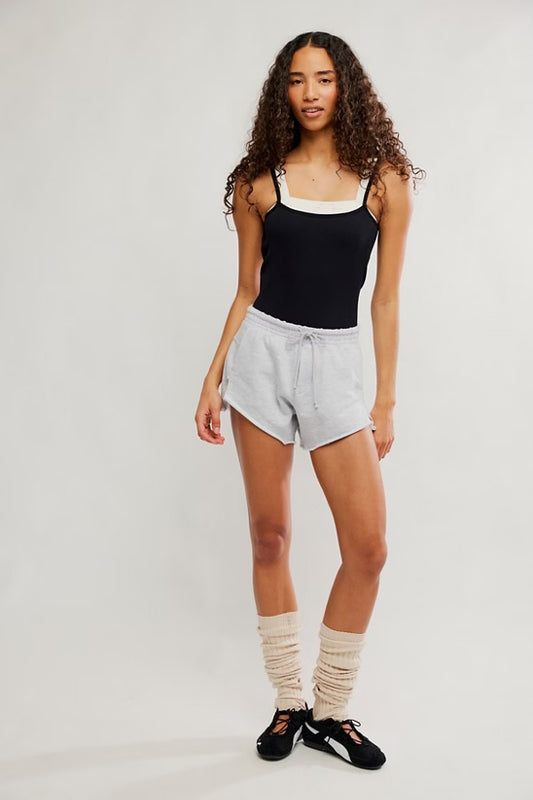 Knockout Short/ White Heather Grey
