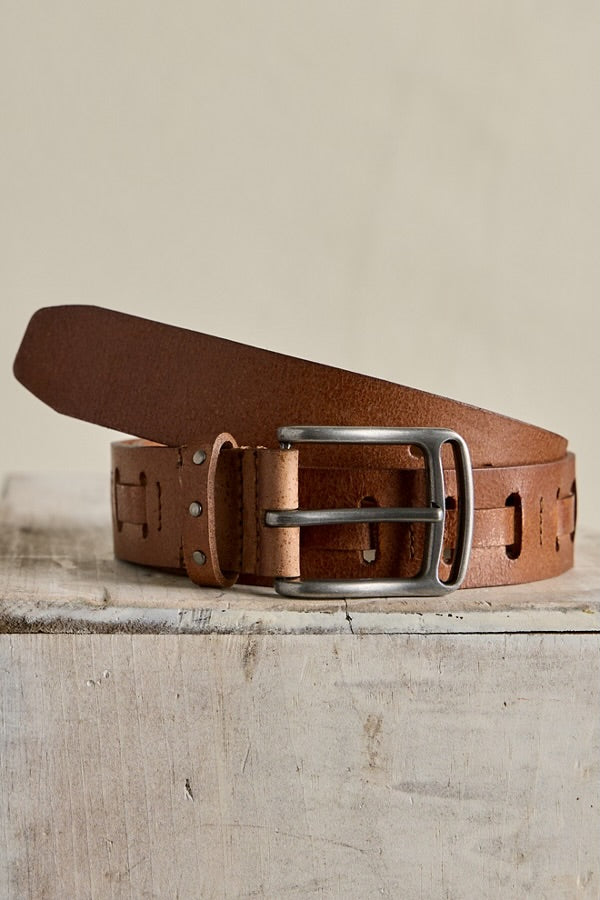 WTF Dallas Distressed Belt/ Cognac